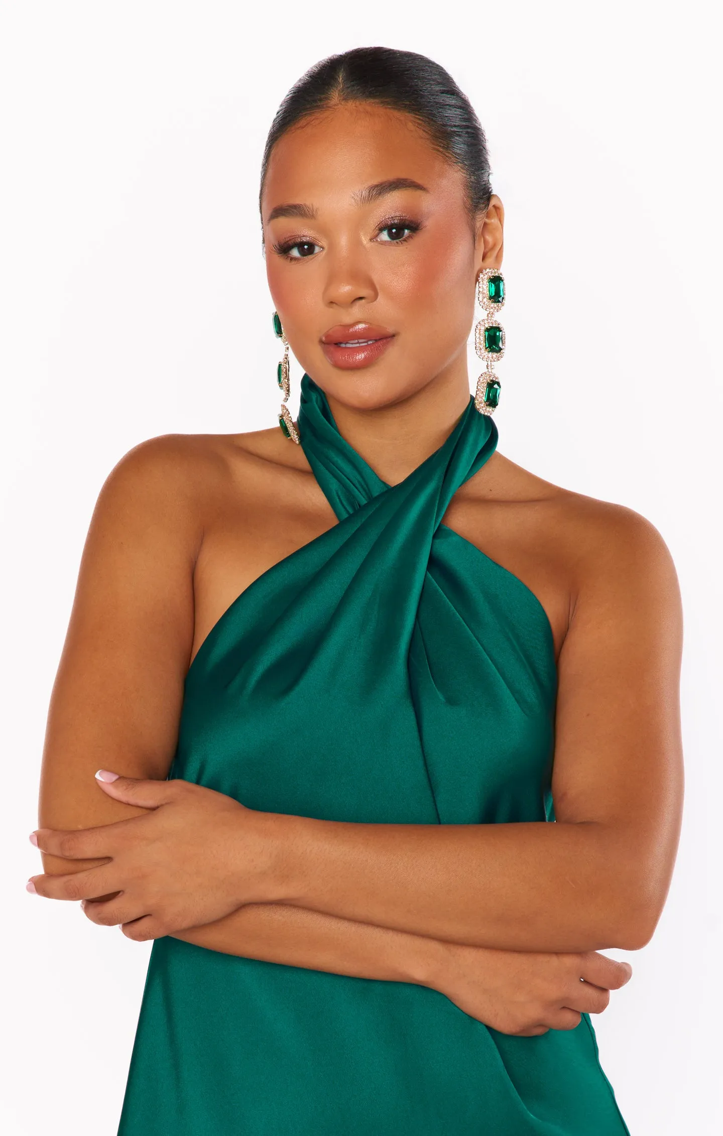 Jess Drop Earrings ~ Emerald