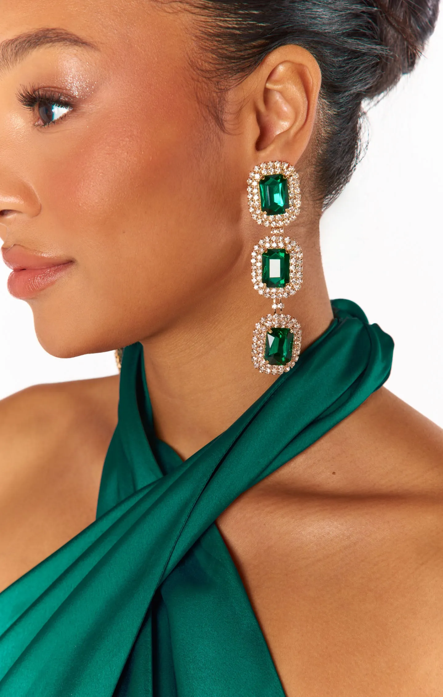 Jess Drop Earrings ~ Emerald