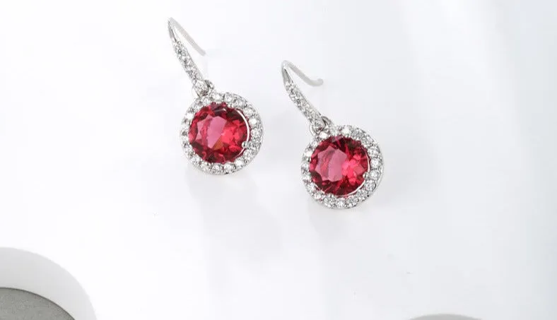 Jewelry Simple and Personalized Emerald Artificial Gemstone Ear Hooks Feminine Earrings Earrings High Quality