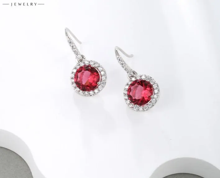 Jewelry Simple and Personalized Emerald Artificial Gemstone Ear Hooks Feminine Earrings Earrings High Quality