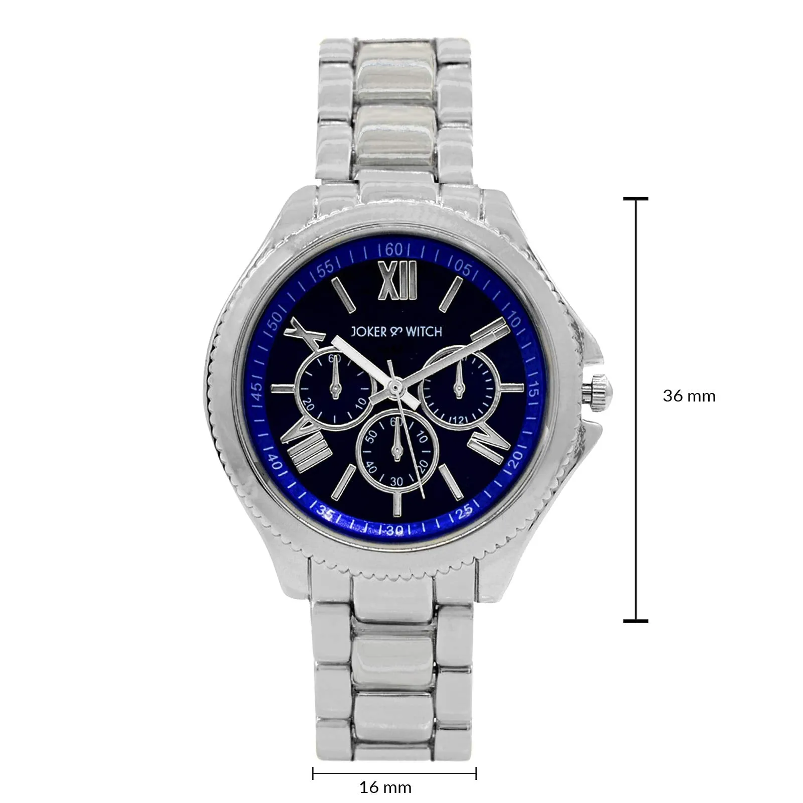Joker & Witch Ella Blue Dial Silver Watch for Women