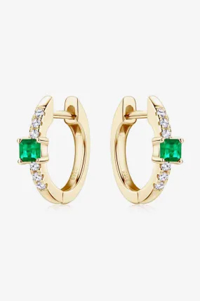 Lab-Grown Emerald Earrings
