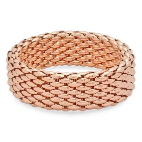 Ladies 18 KT Rose Gold Mesh Bracelet