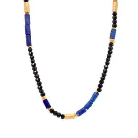 Lapis and Black Spinel Necklace