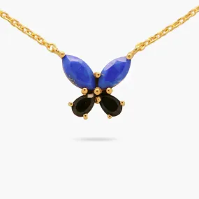 Lapis and Onyx Butterfly Necklace
