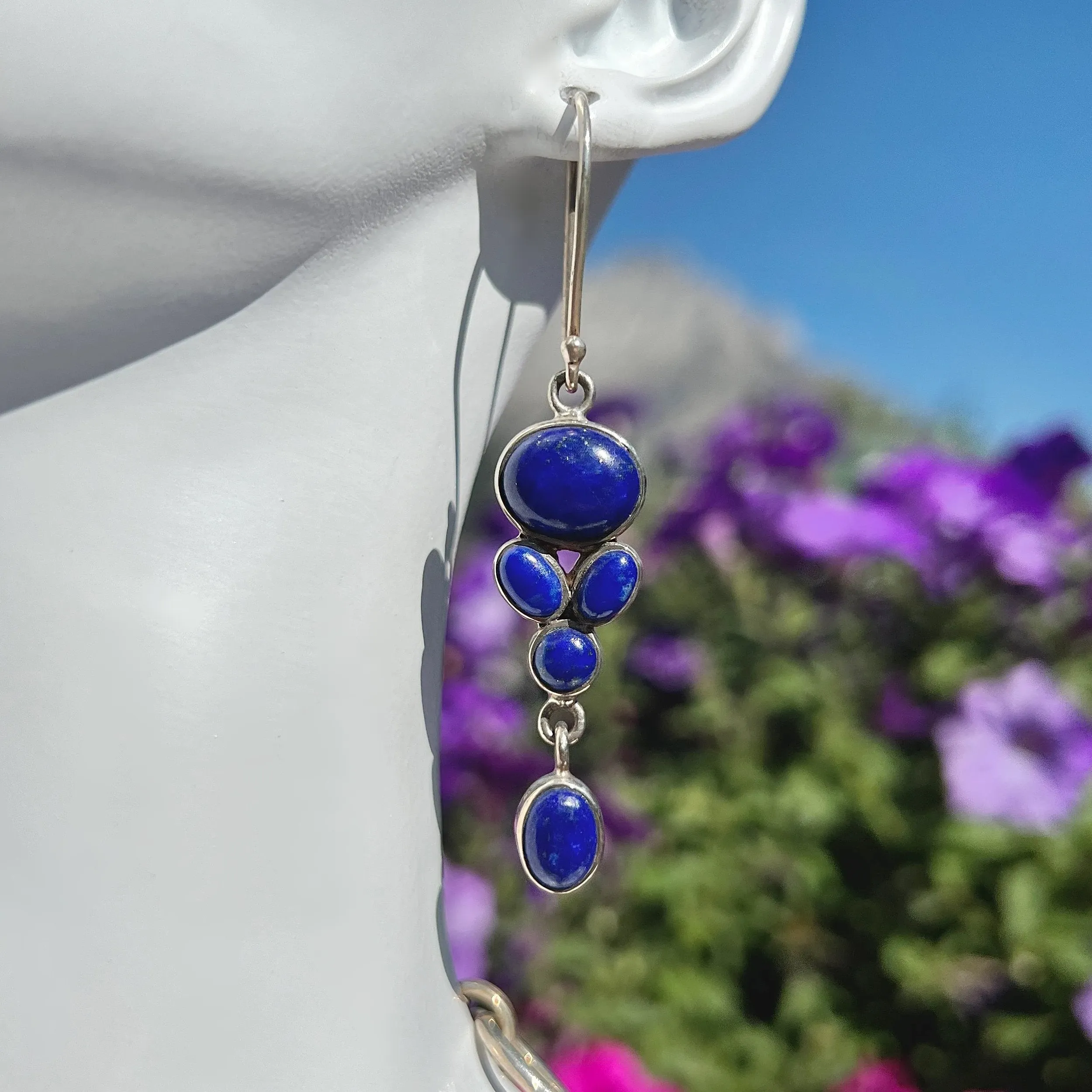 Lapis Lazuli Necklace and Earrings Set