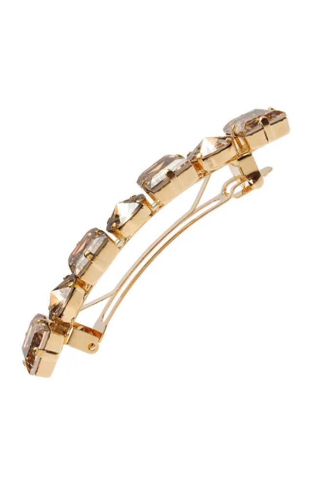 Large Sienna Crystal Barrette