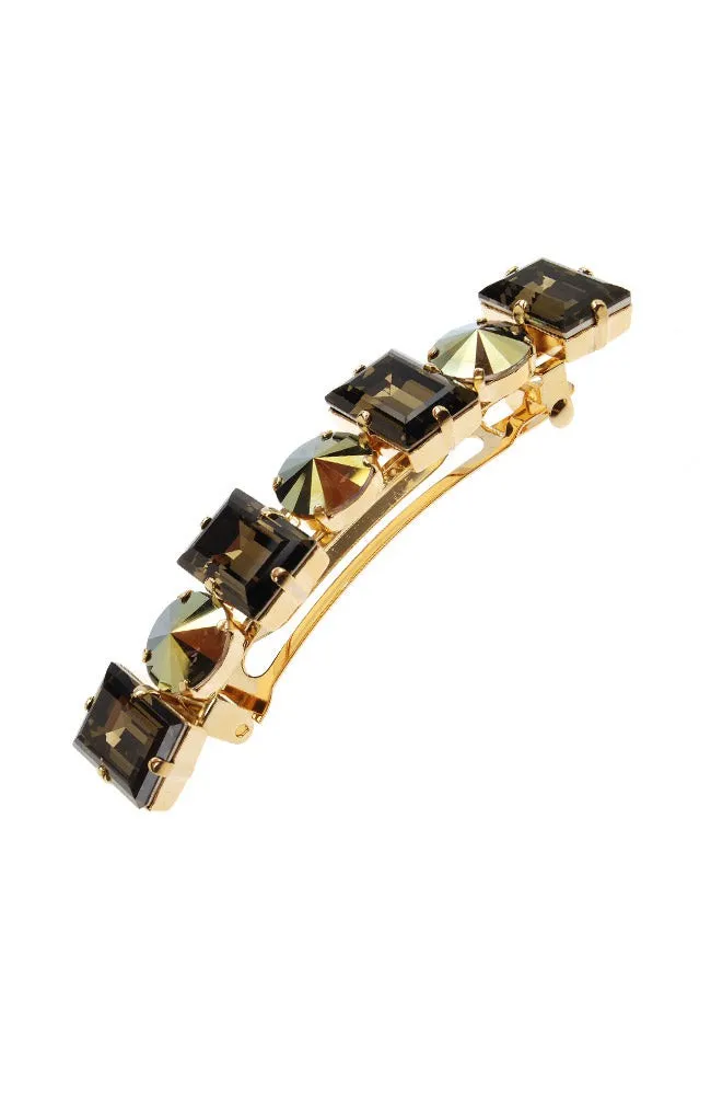 Large Sienna Crystal Barrette