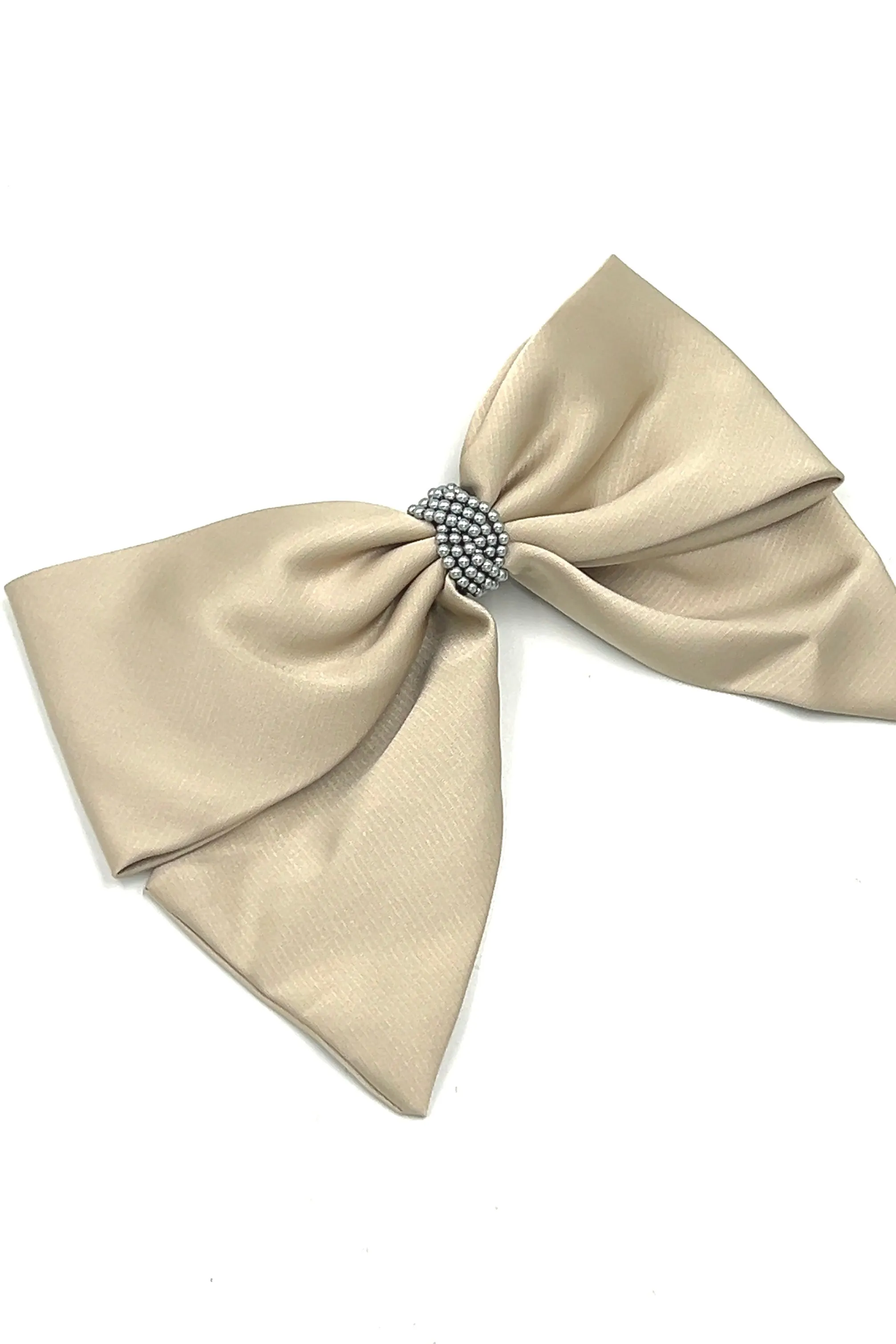 Large Silk Bow Barrette