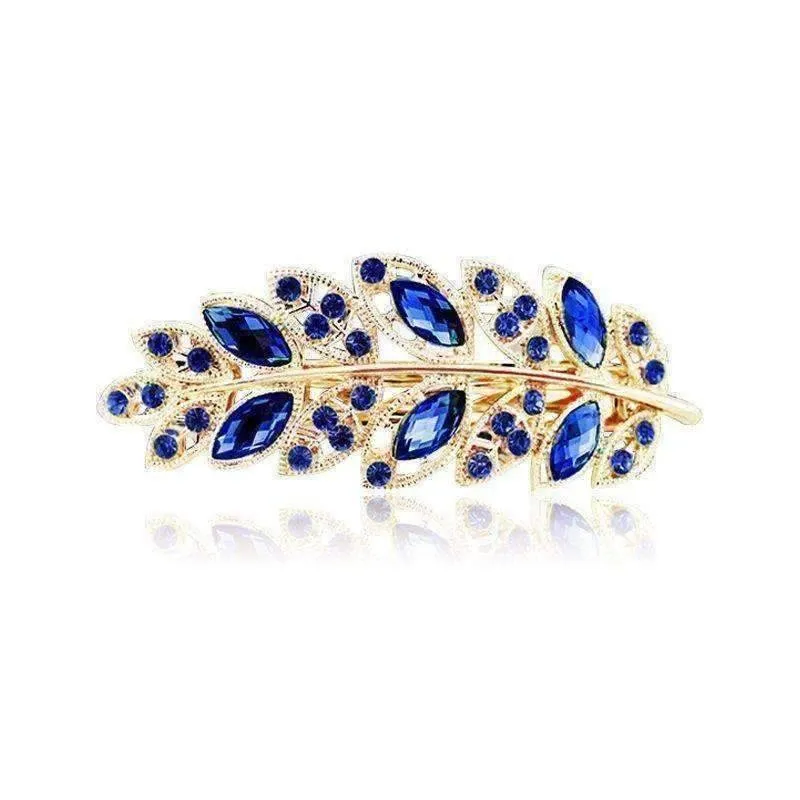 Laurel Leaf Gold Hair Barrette For Woman 6 Fashionable Colors to Choose!