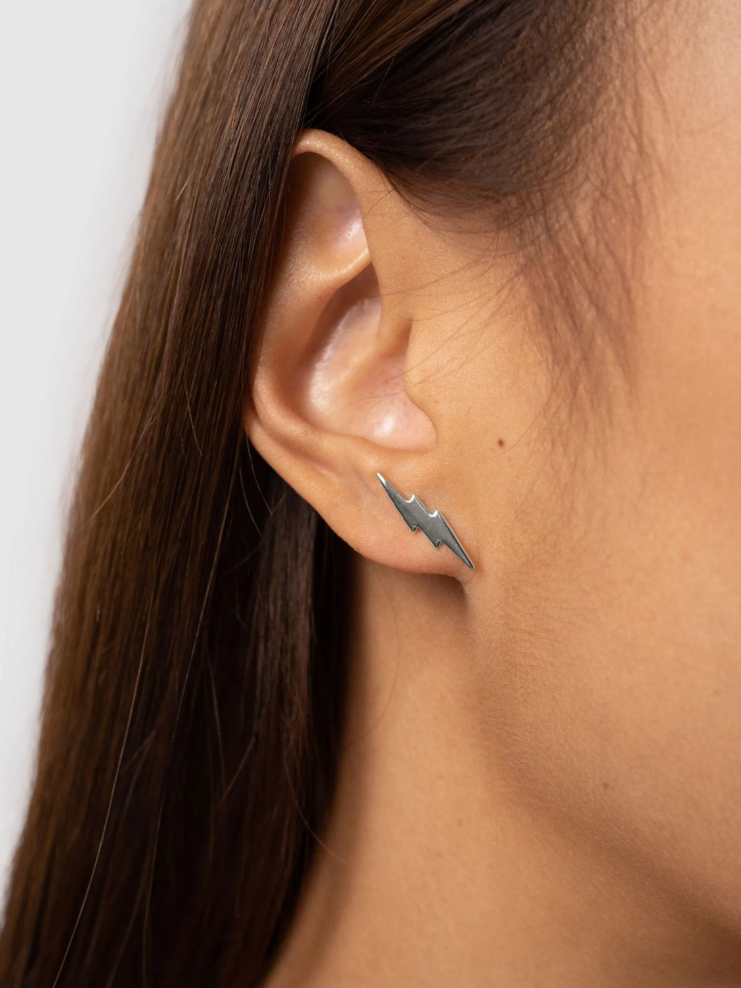 Lightning Earrings - Silver