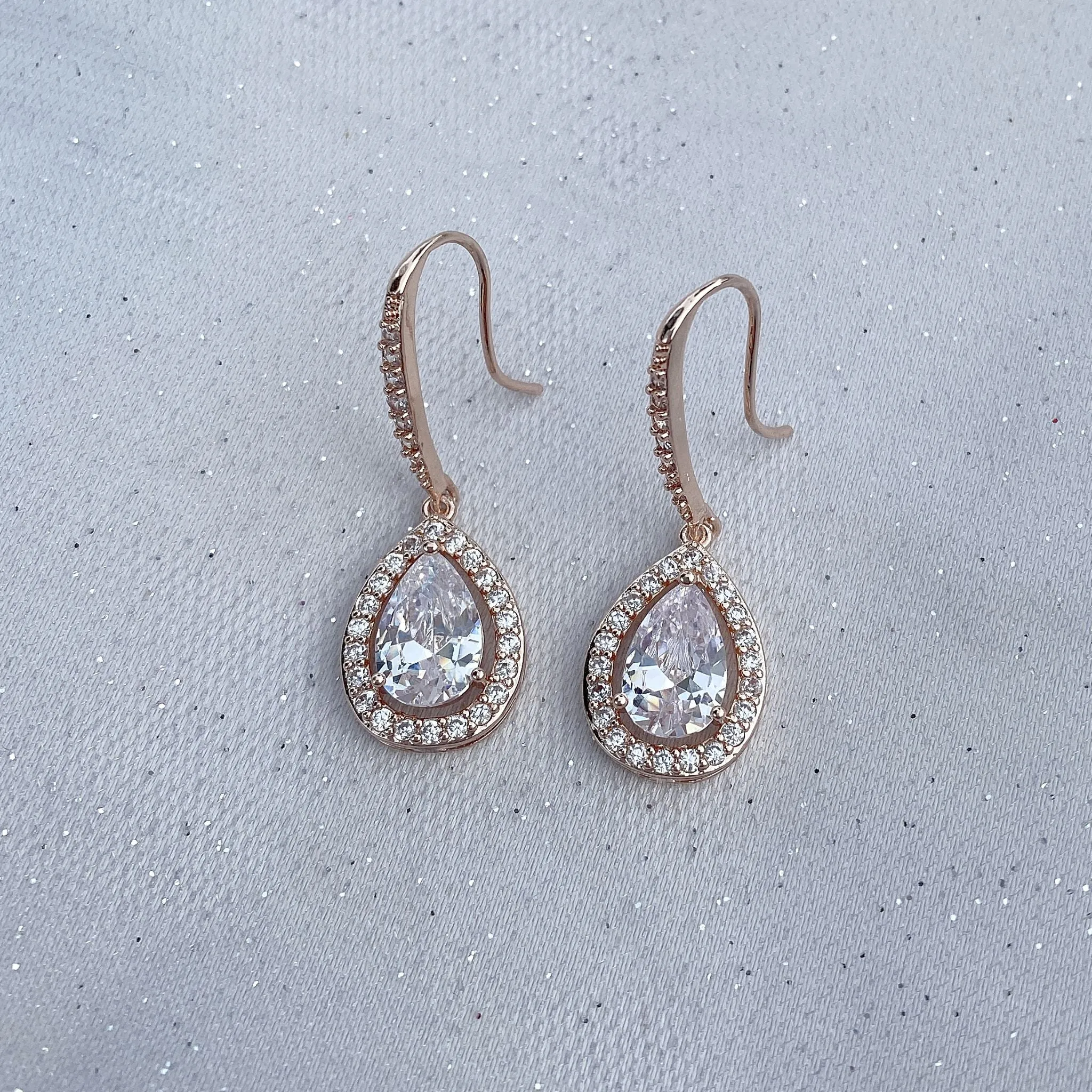 Long Drop Earrings Diamante Earrings
