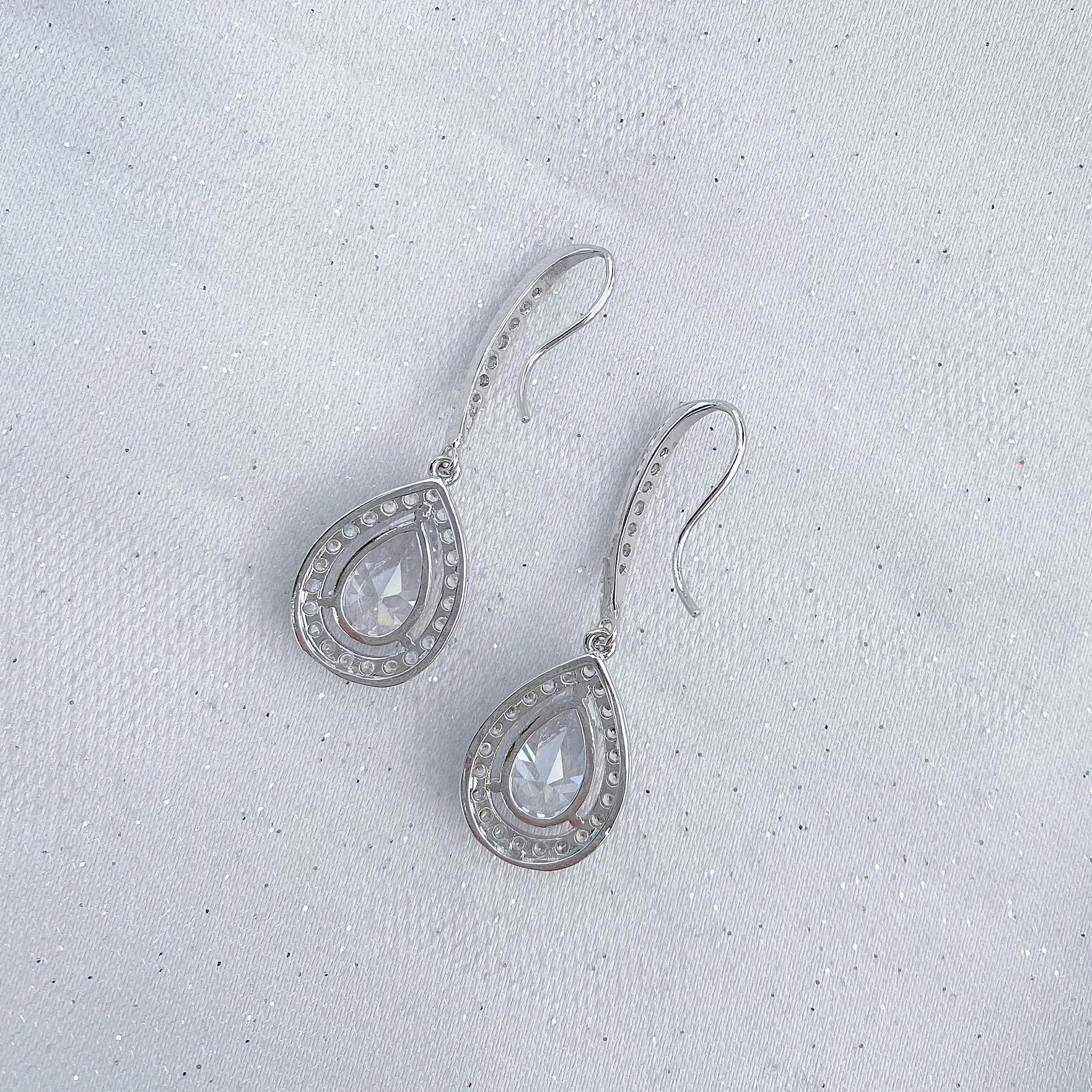Long Drop Earrings Diamante Earrings
