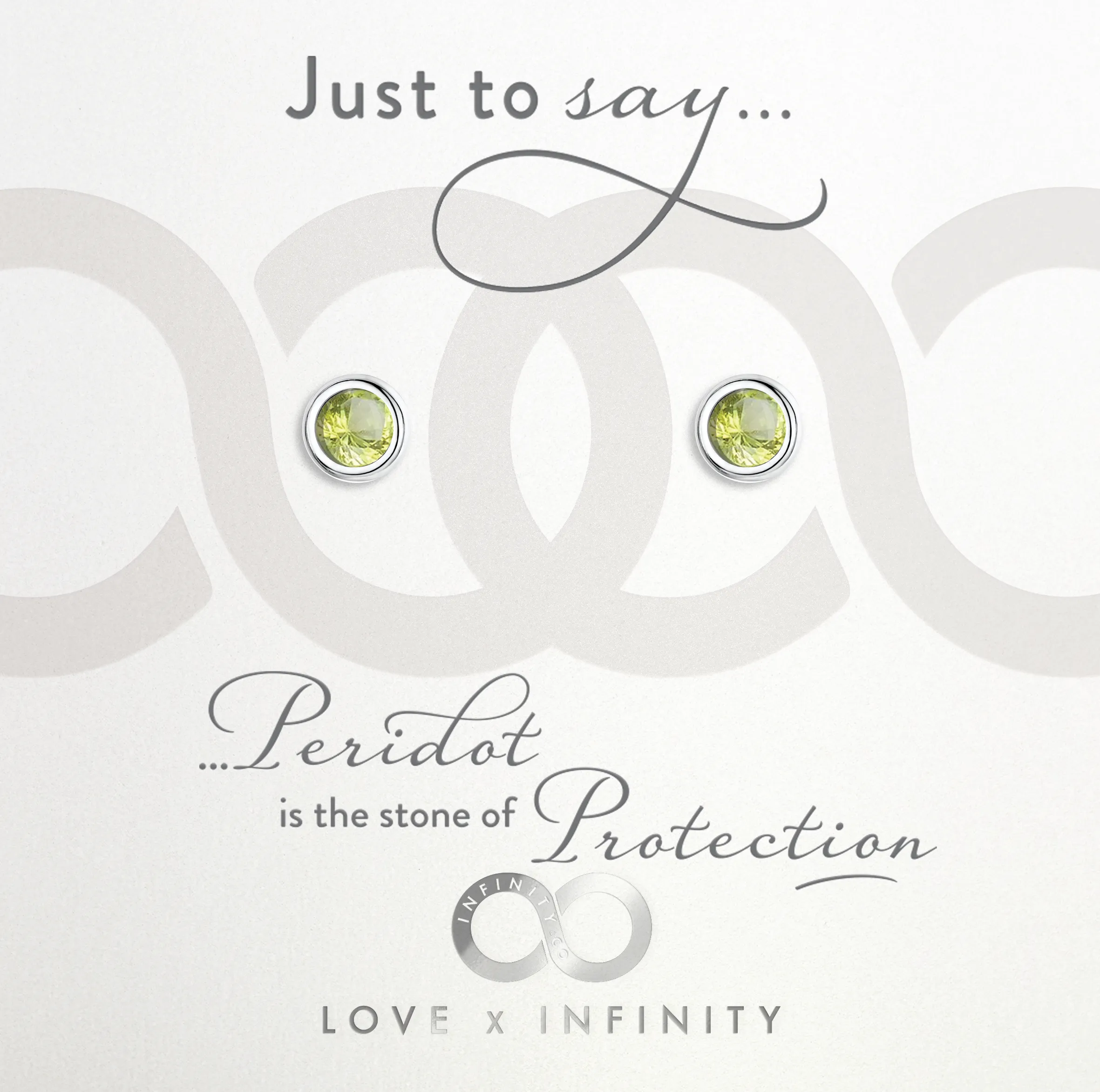 LXI Birthstone Earrings Peridot/August