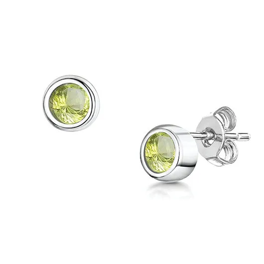 LXI Birthstone Earrings Peridot/August