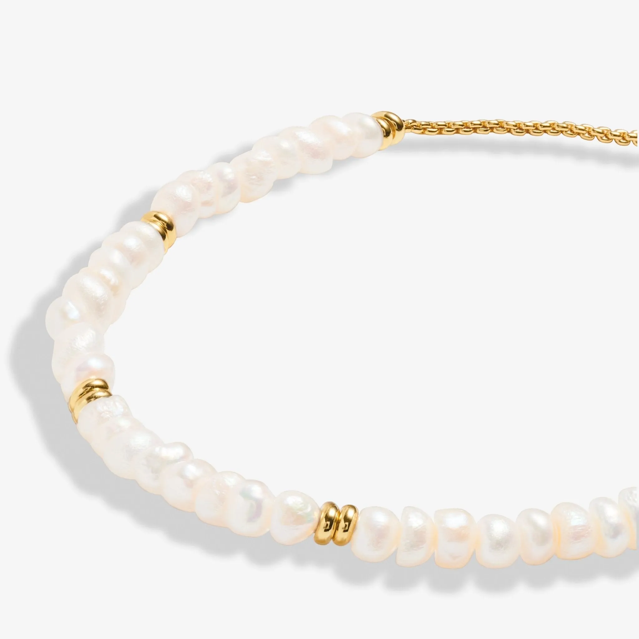 Manifestones Pearl Gold Plated Bracelet 7452