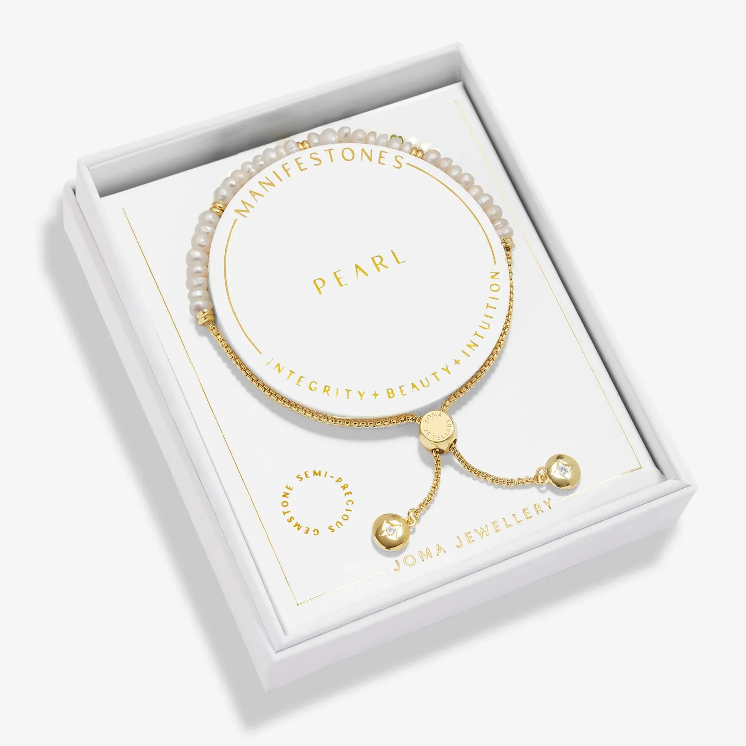 Manifestones Pearl Gold Plated Bracelet 7452