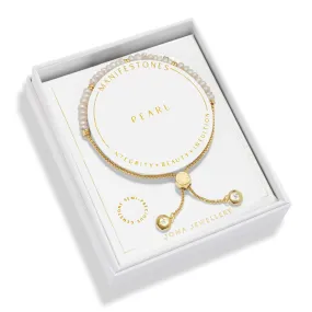 Manifestones Pearl Gold Plated Bracelet 7452