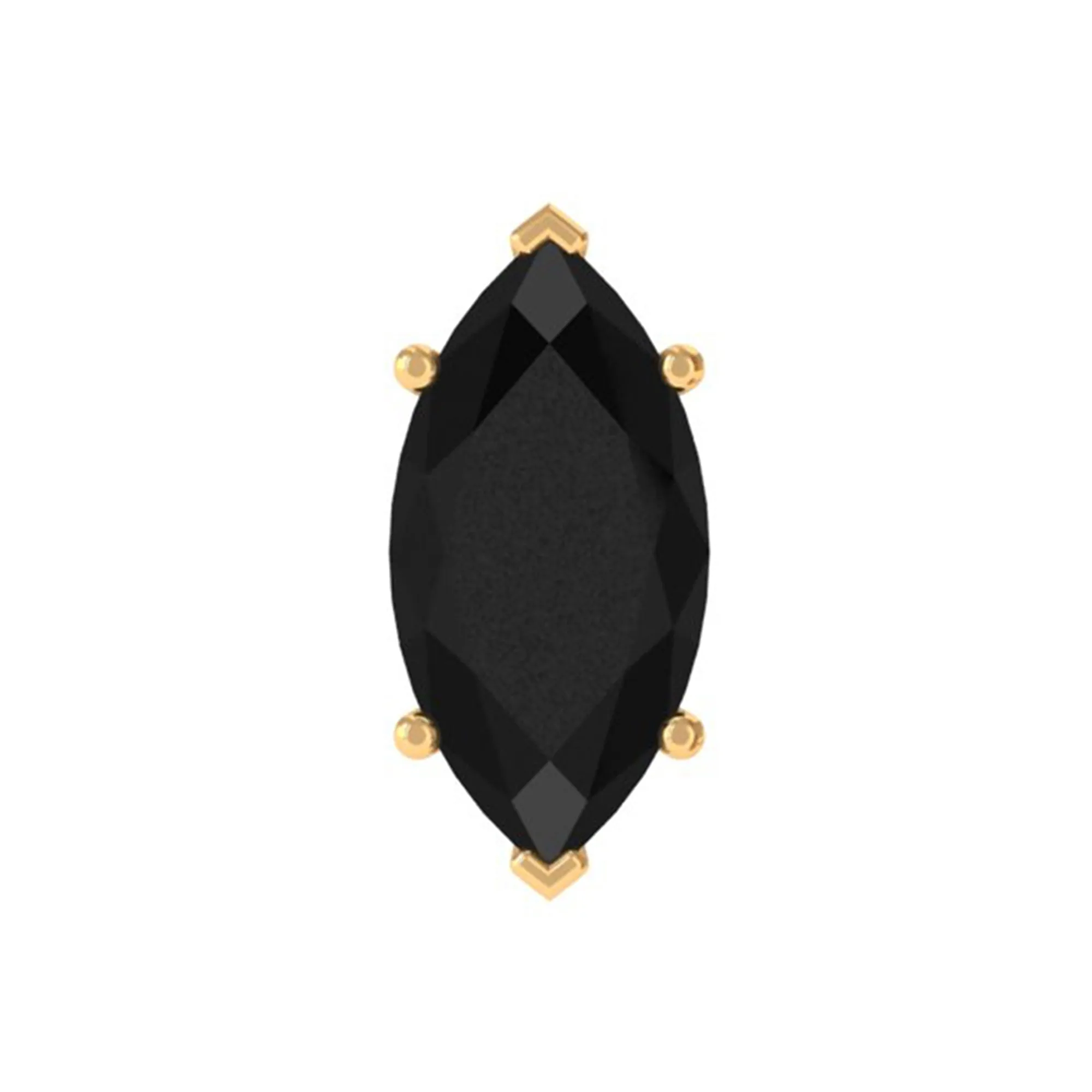 Marquise Black Spinel Simple Solitaire Cartilage Earring