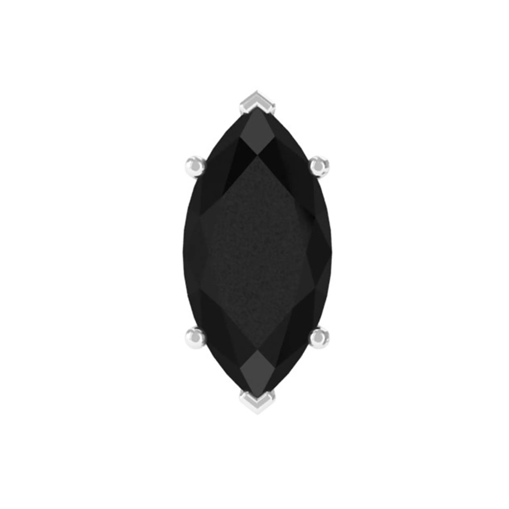Marquise Black Spinel Simple Solitaire Cartilage Earring
