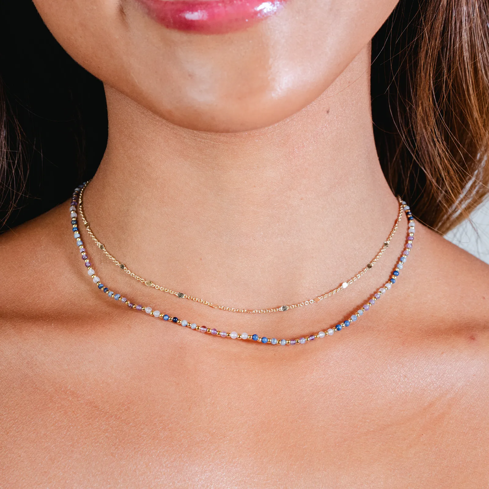 Master Manifestor 2mm Healing   Circles in the Sand Necklace Stack