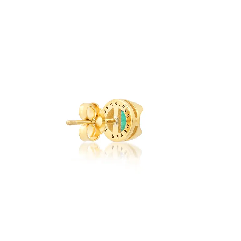 Medium Illusion Set Emerald Studs