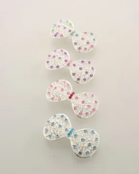 Mini Barrette, Bow Design with stones