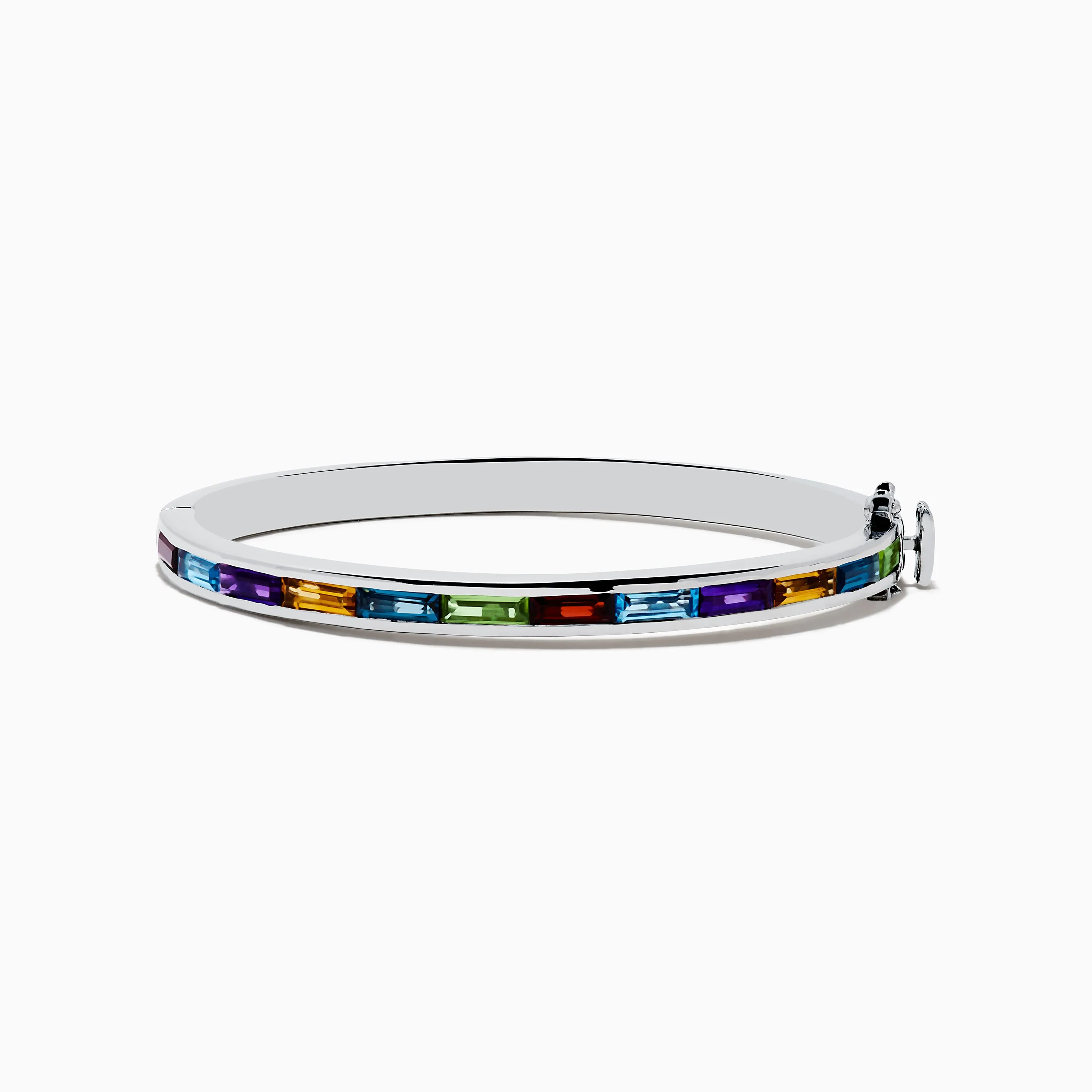 Mosaic 925 Sterling Silver Multi Color Bangle