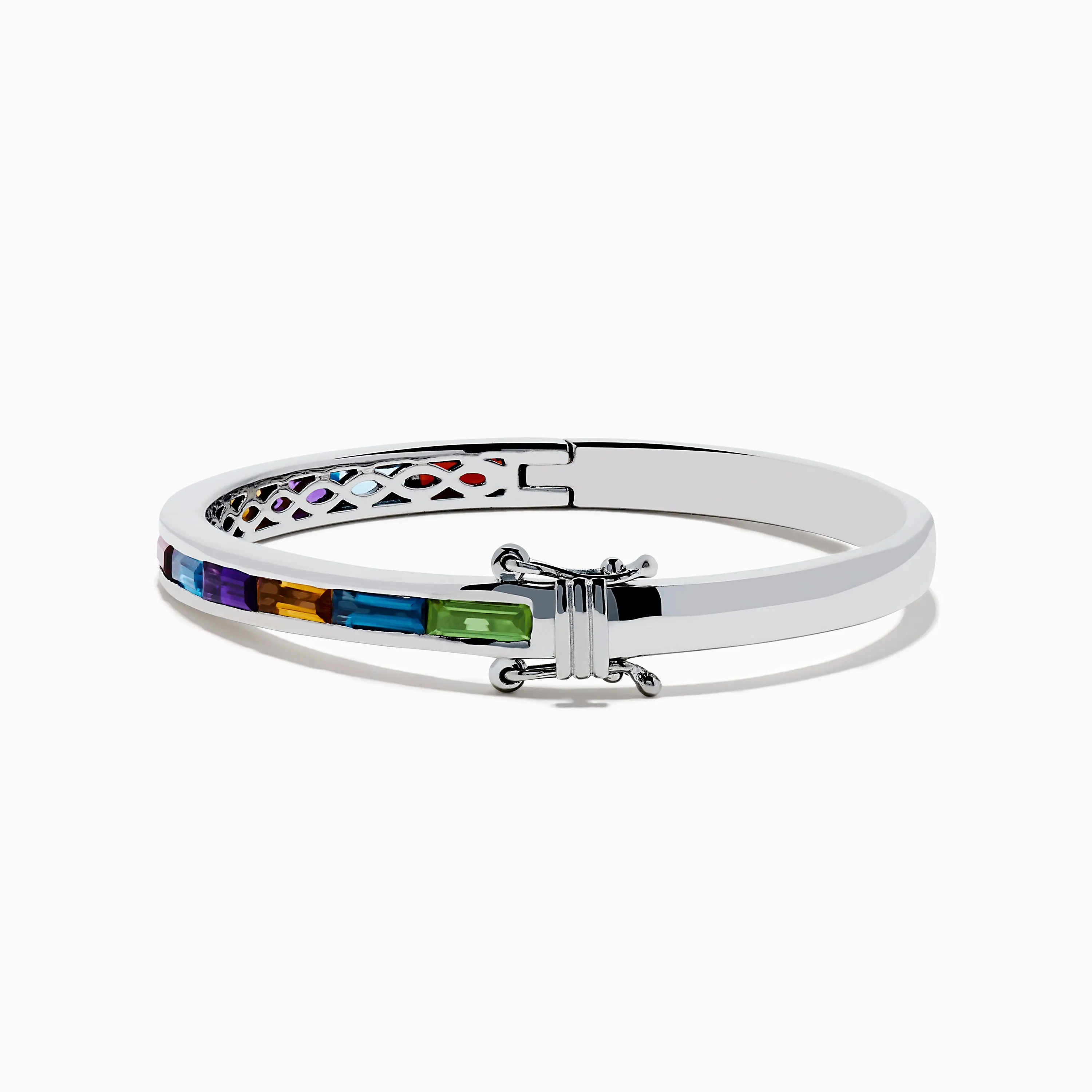 Mosaic 925 Sterling Silver Multi Color Bangle