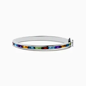 Mosaic 925 Sterling Silver Multi Color Bangle
