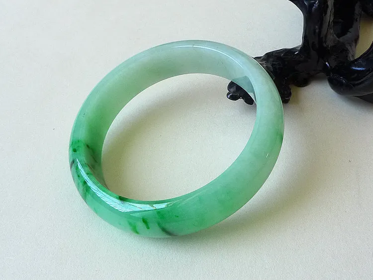 Natural Jade Bangle Jadeite Bangle Internal Diameter 55.3mm BER344