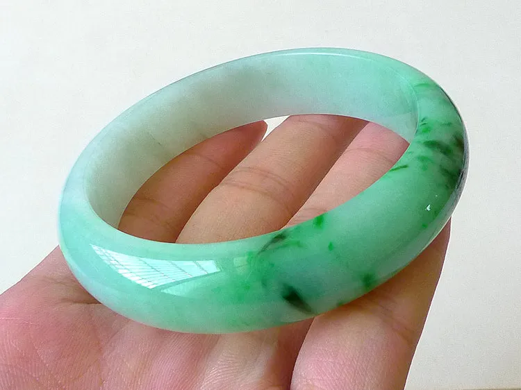 Natural Jade Bangle Jadeite Bangle Internal Diameter 55.3mm BER344