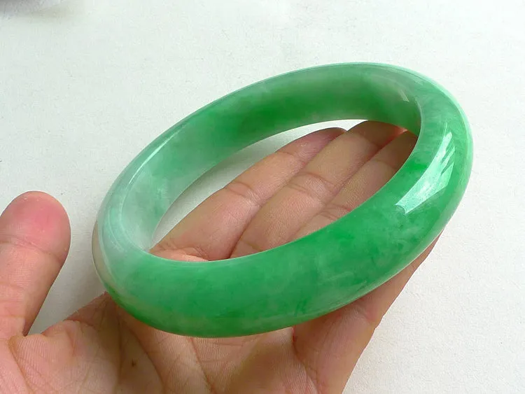 Natural Jade Bangle Jadeite Bangle Internal Diameter 80.5mm BER490
