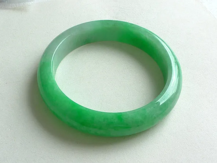 Natural Jade Bangle Jadeite Bangle Internal Diameter 80.5mm BER490