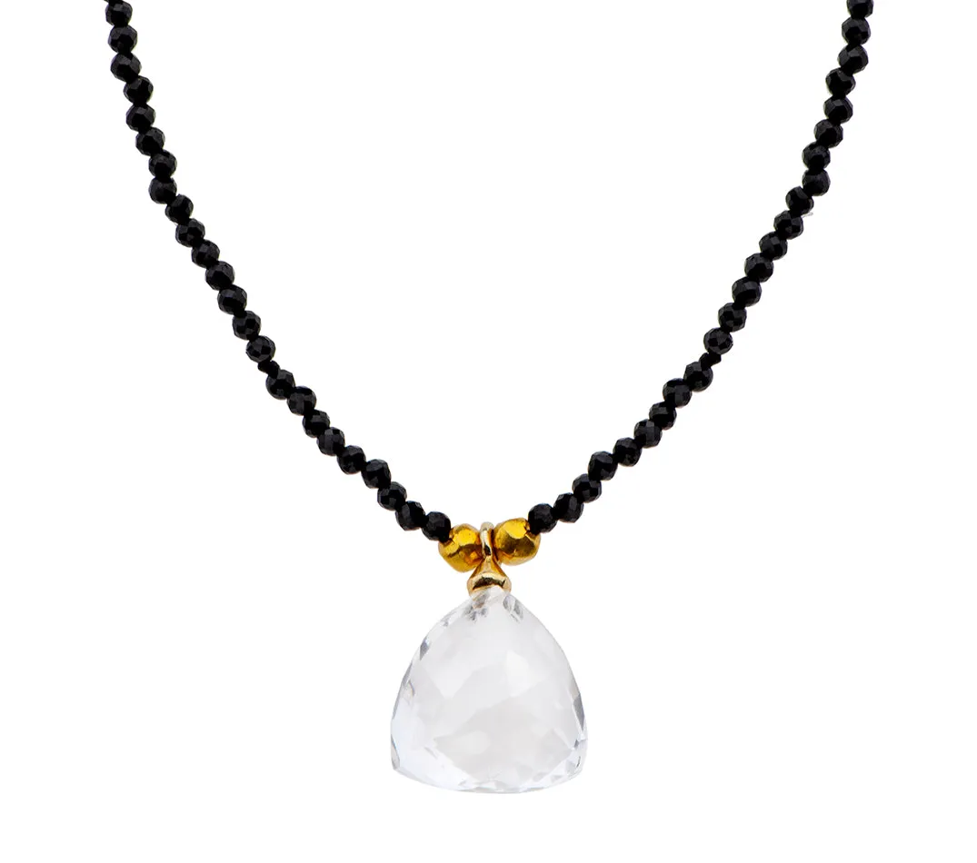 Nava Zahavi Onyx and Herkimer Diamond Necklace