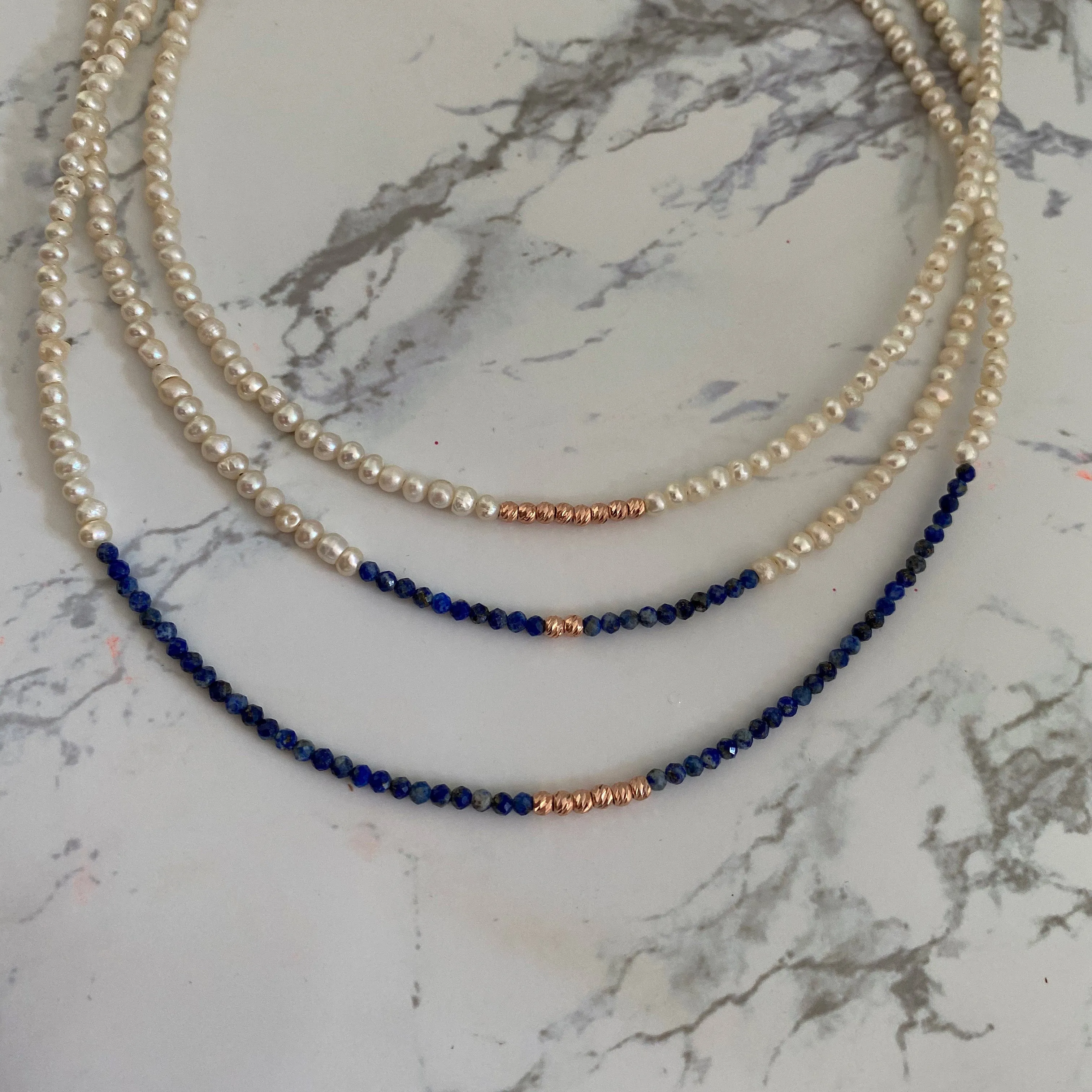Necklace with Sand Pearls