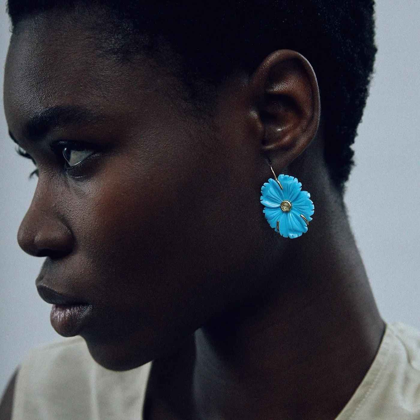 New Bloom Earrings, Cerulean