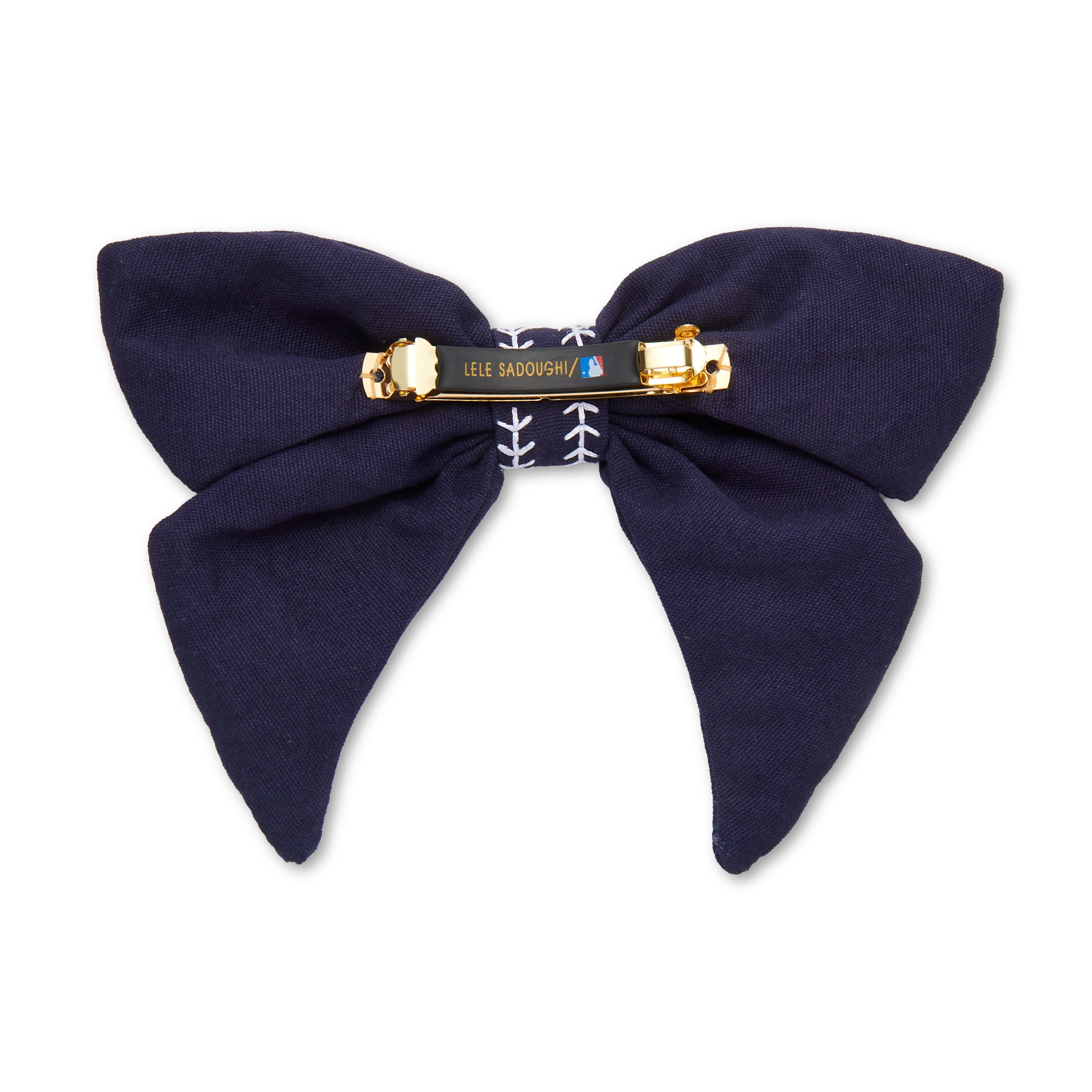 NY YANKEES LELE SADOUGHI / MLB NAVY BOW BARRETTE