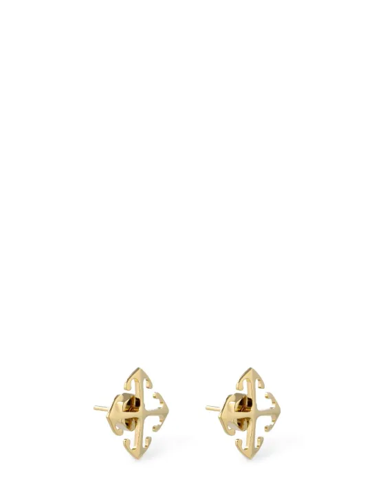 Off-White   Mini Arrow brass earrings 