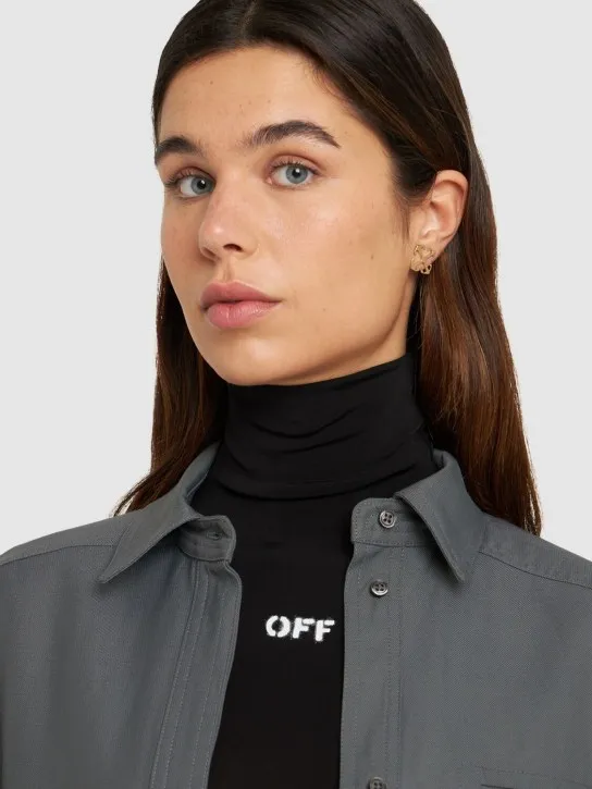 Off-White   Mini Arrow brass earrings 