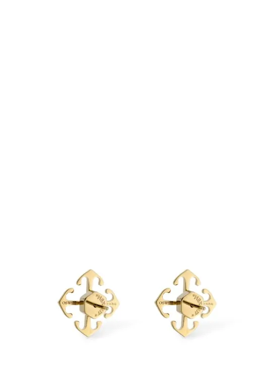 Off-White   Mini Arrow brass earrings 