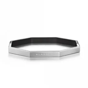 Okto Man Black & Silver Medium Bangle JOB19BS006M
