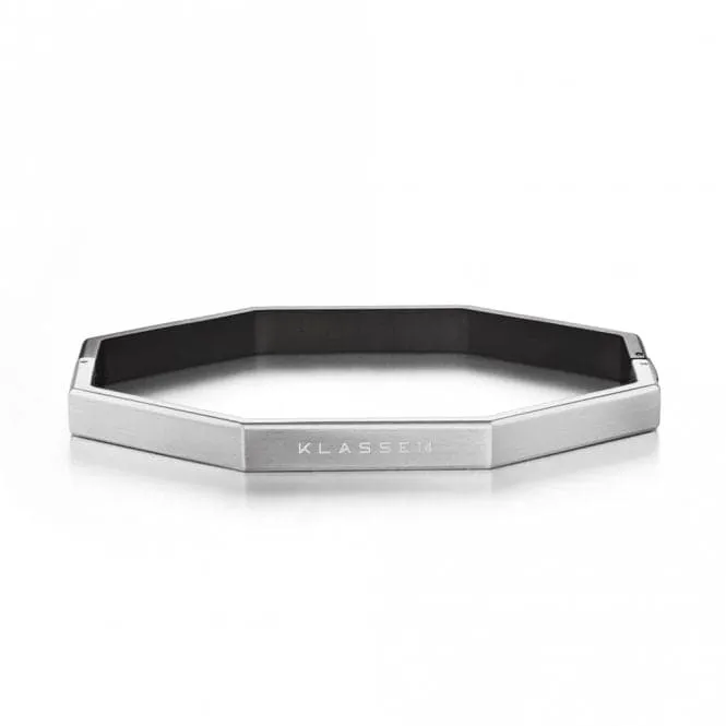 Okto Man Black & Silver Medium Bangle JOB19BS006M