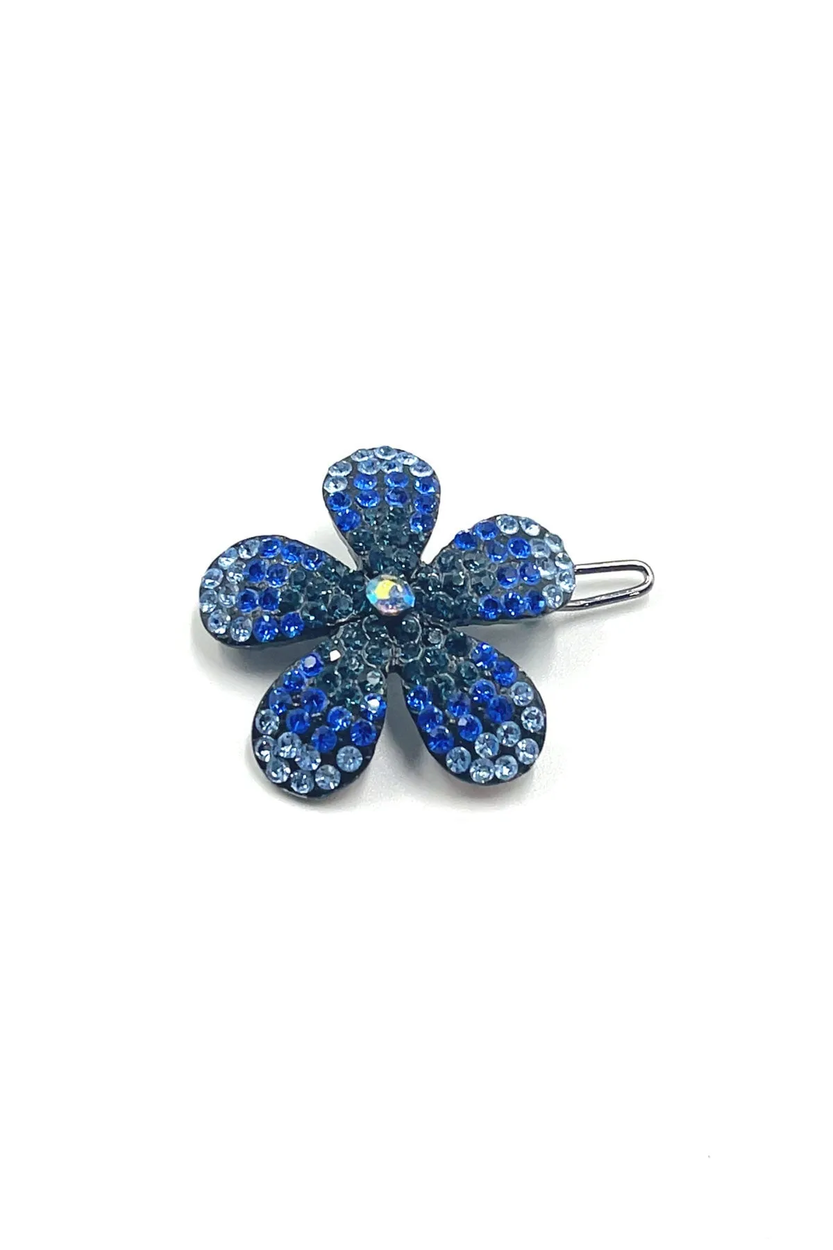 Ombre Crystal Flower Barrette