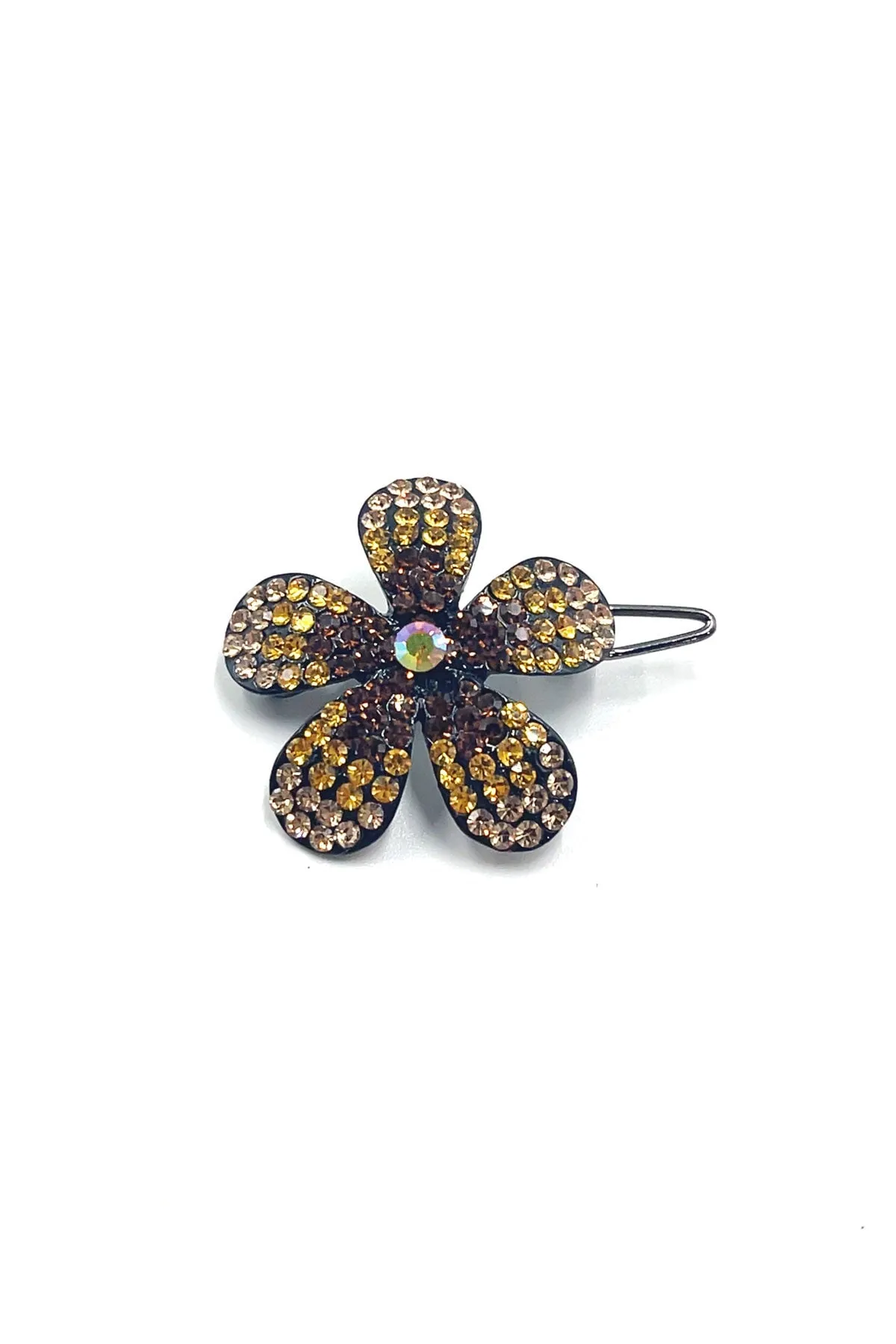 Ombre Crystal Flower Barrette