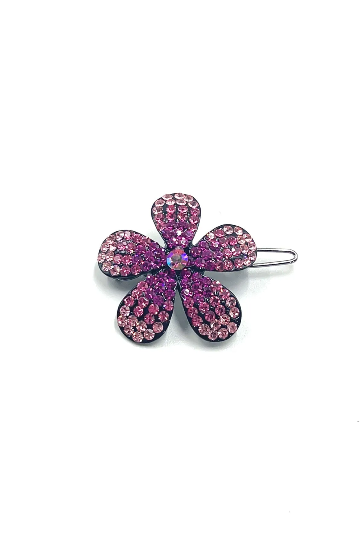 Ombre Crystal Flower Barrette