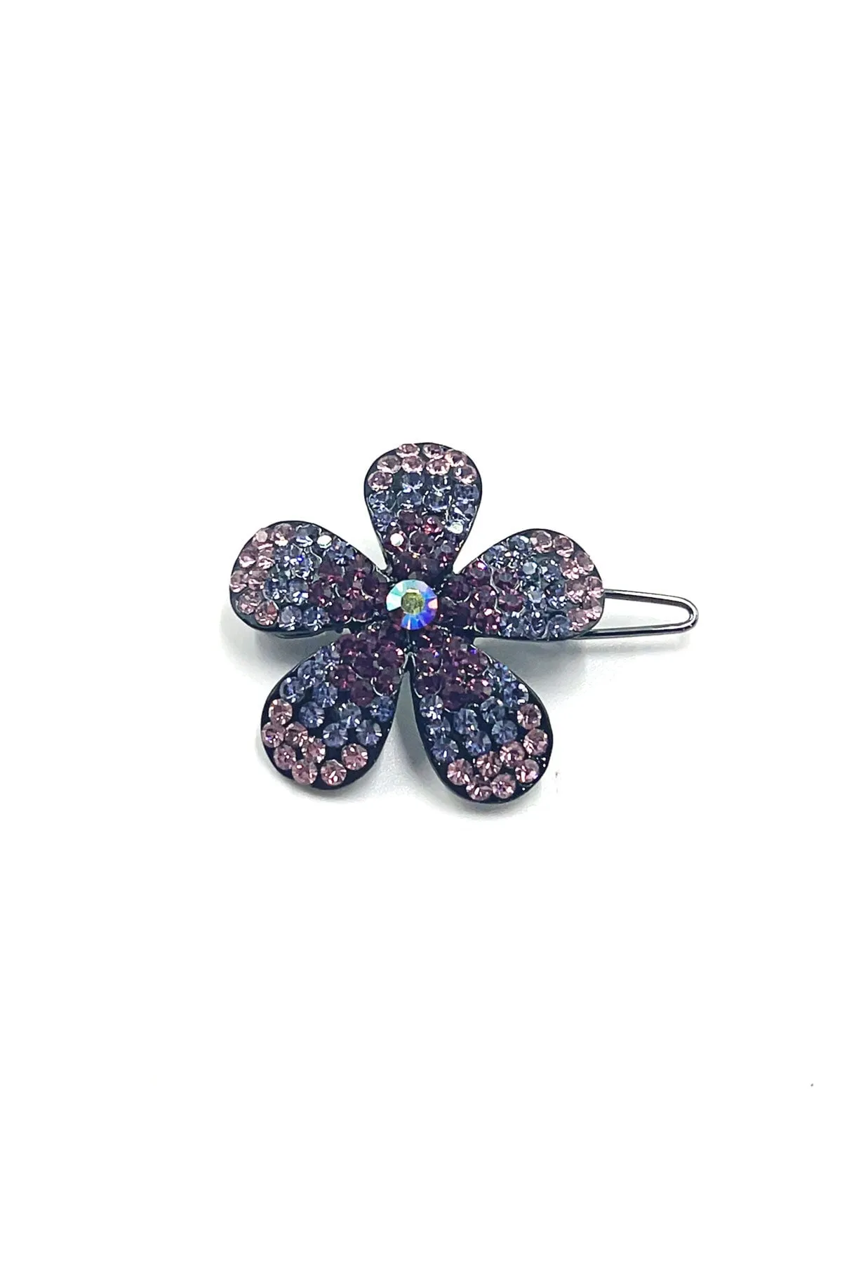 Ombre Crystal Flower Barrette