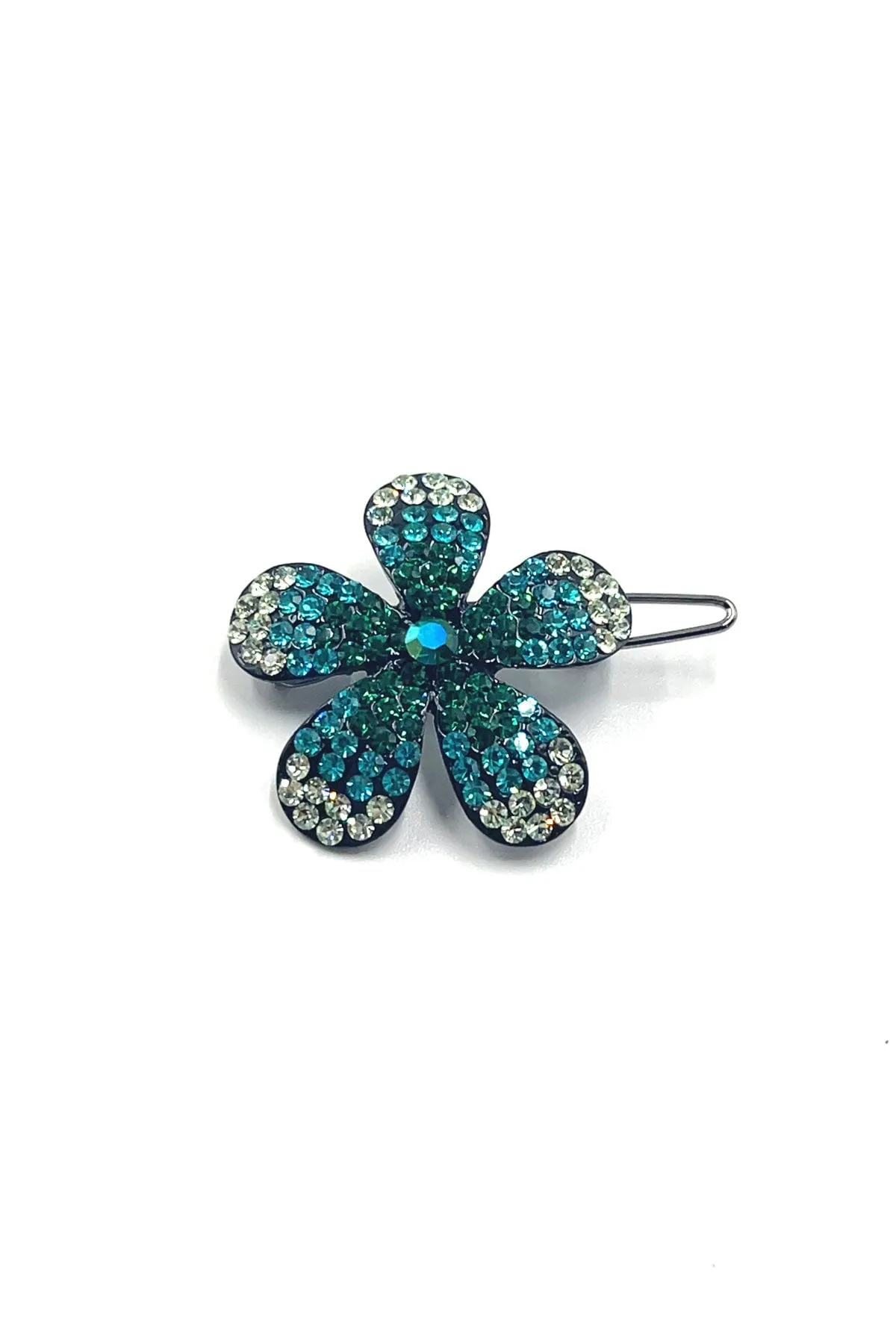 Ombre Crystal Flower Barrette
