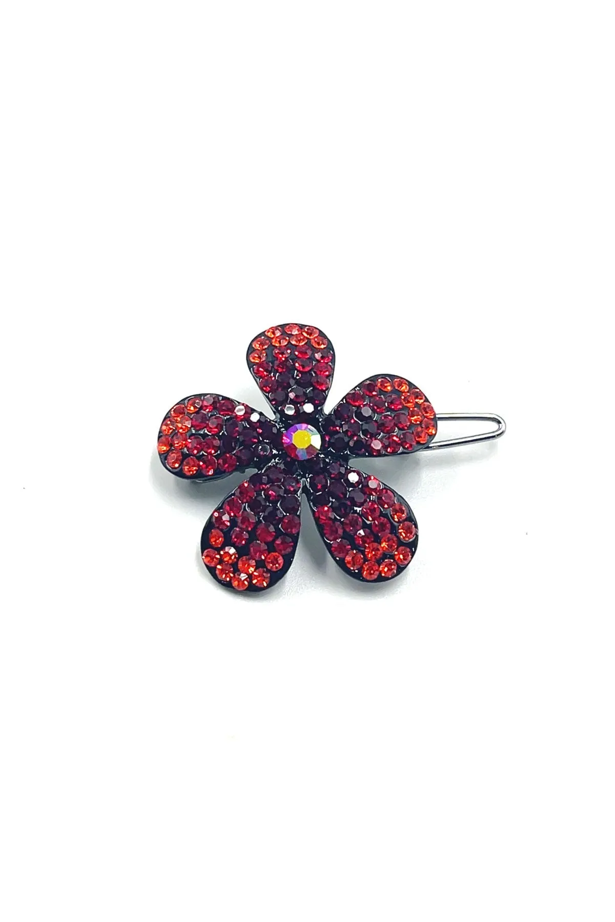 Ombre Crystal Flower Barrette