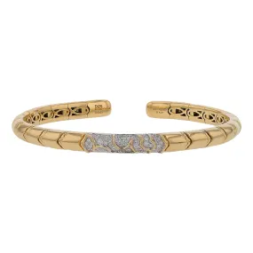 Ondine Diamond Bangle Bracelet in 18K Yellow Gold, Size Small